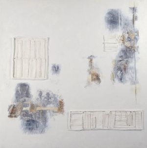 « Mémoire blanche I ». Techniques mixtes sur toile. 150x150 cm 