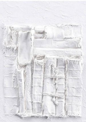 « Mémoire blanche II ». Techniques mixtes sur toile. 97x130 cm (détail)