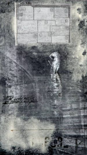 « Escalier de la Vieille Havane I ». Techniques mixtes sur papier. 23x40 cm