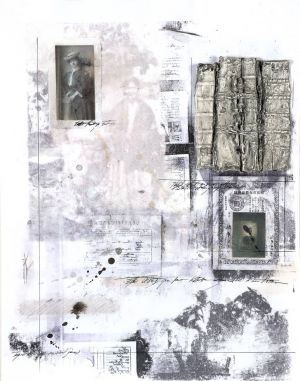 « Les documents d’Hanna ». Techniques mixtes sur papier. 30x40 cm